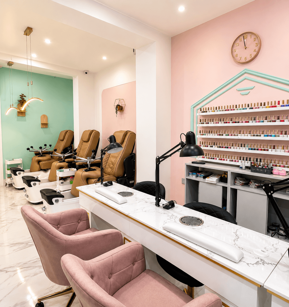 Pastel boutique interior